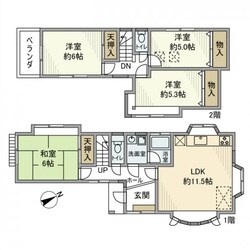 戸塚町戸建の物件間取画像